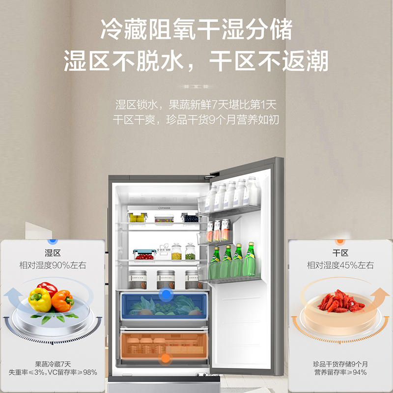 海尔(Haier)406升三门冰箱 全空间保鲜 零距离自由嵌入 EPP超净系统 BCD-406WLHD314ASU1高清大图