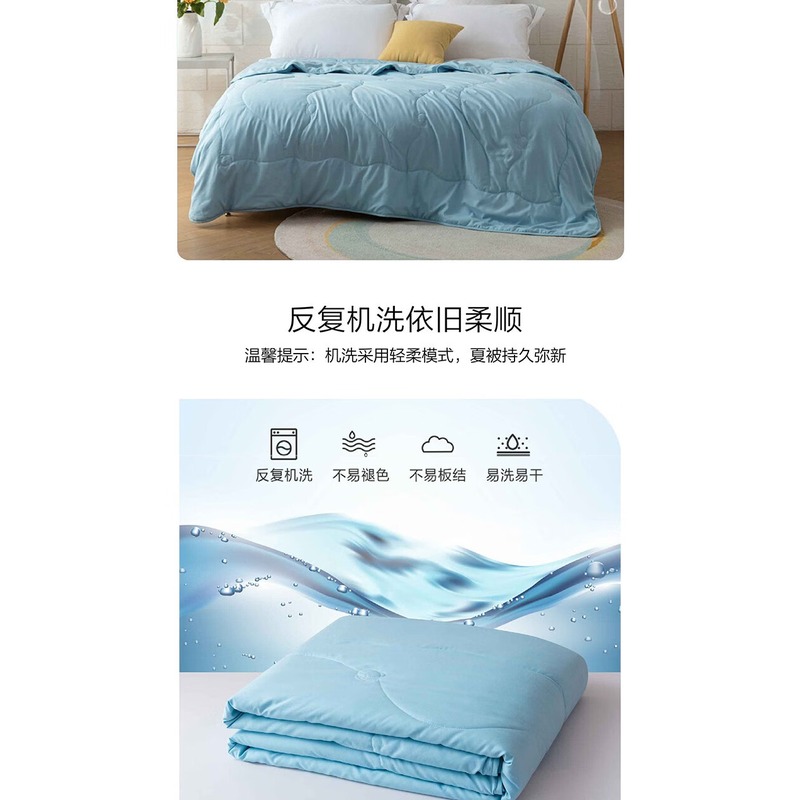 LOVO 蓝色遐想水洗蚕丝被 200*230cm_高清大图
