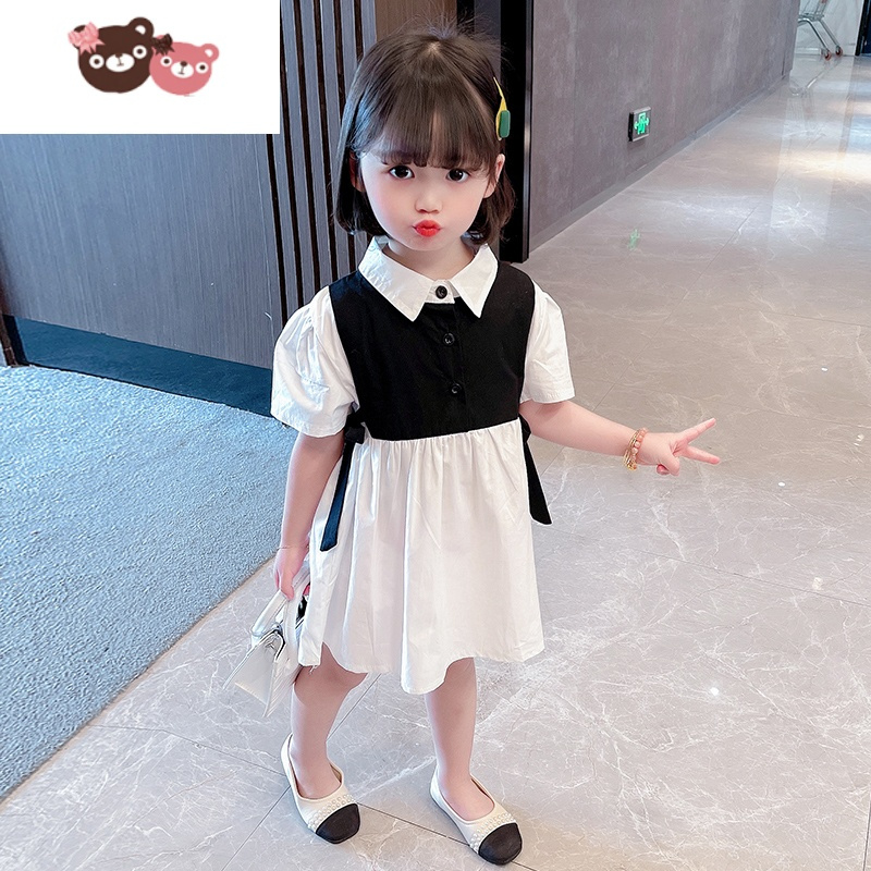 绿彩虹光女童连衣裙夏季洋气2022新款网红女孩宝宝儿童装衣服夏款夏装裙子