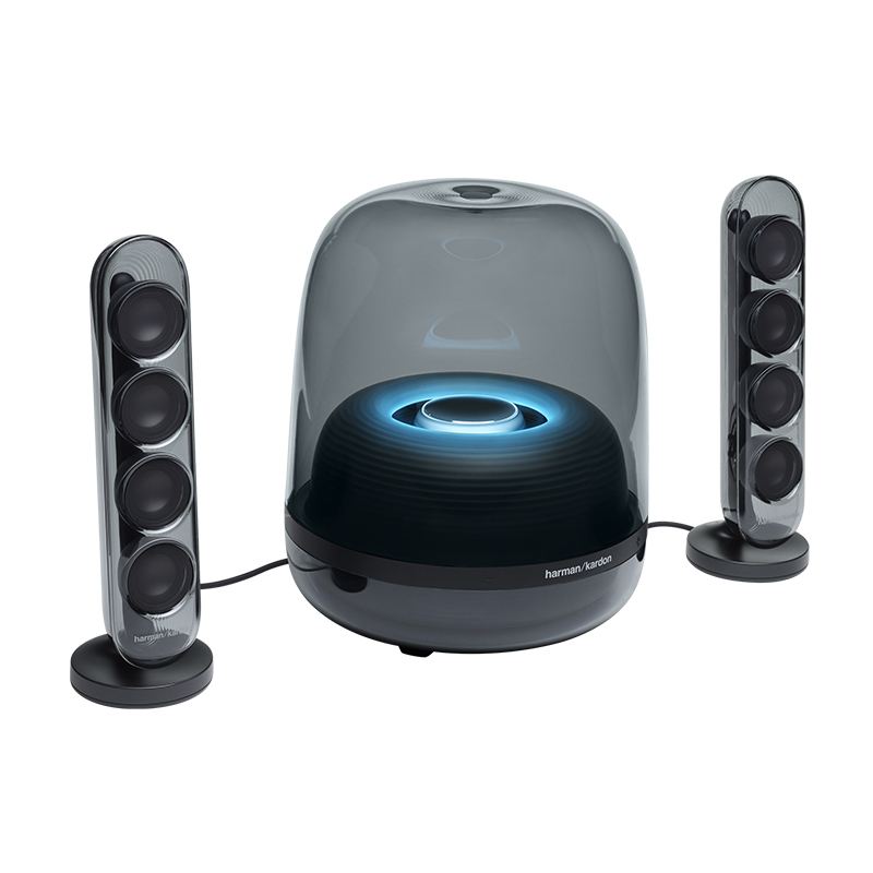 哈曼卡顿Soundsticks 4 音乐水晶4代 桌面蓝牙音箱低音炮音响水晶4黑色 居家艺术音响高清大图