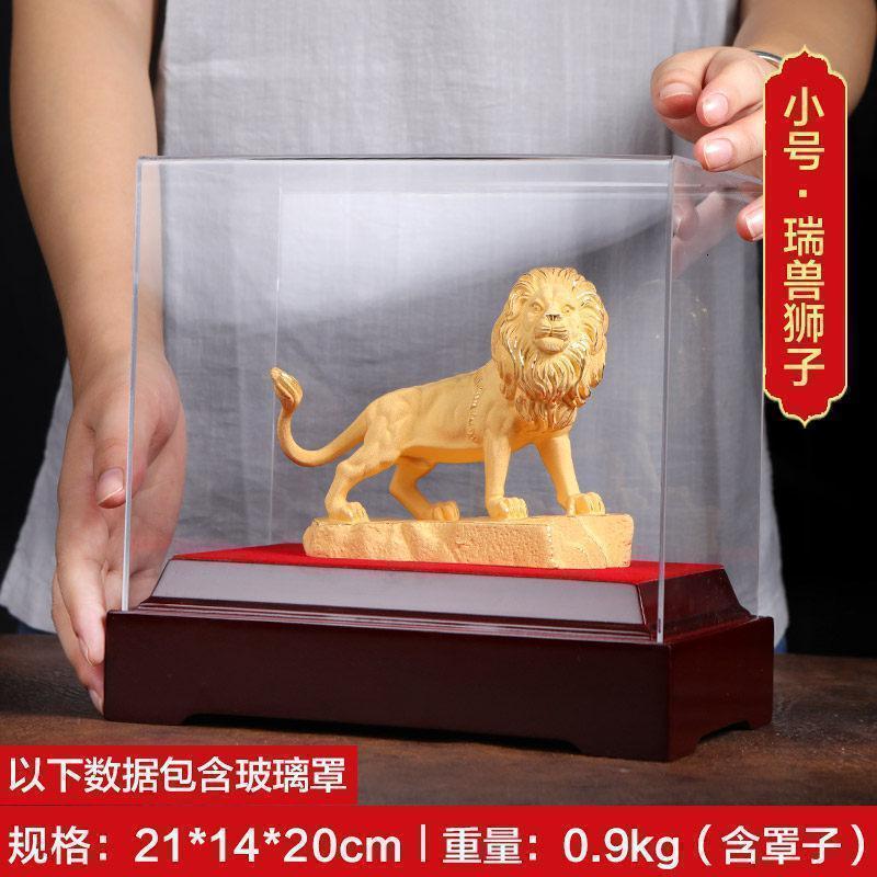 美帮汇绒狮子瑞兽狮子摆件家居工艺品客厅酒柜装饰开业礼品高清大图