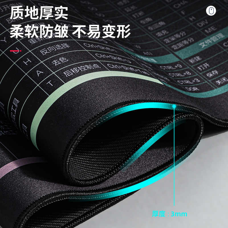 得力(deli)83004鼠标垫(黑)(块)高清大图