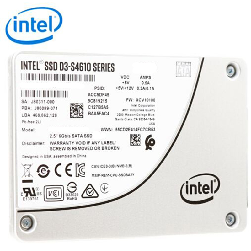 英特尔(Intel) S4610 240GB SATA3.0接口 2.5英寸 数据中心 企业级 SSD 固态硬盘 ( SSDSC2KG240G801 )