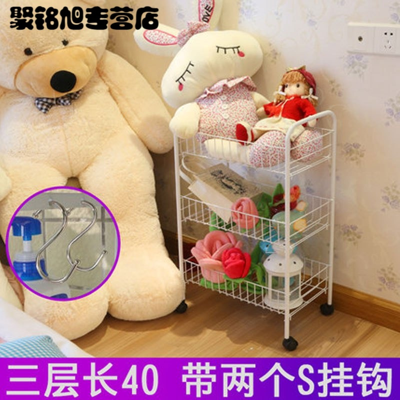 蔬菜架移动水果收纳储物架厨房置物架用品3层落地层架推车多色多款多功能生活日用收纳用品时尚创意简约卫浴置物架