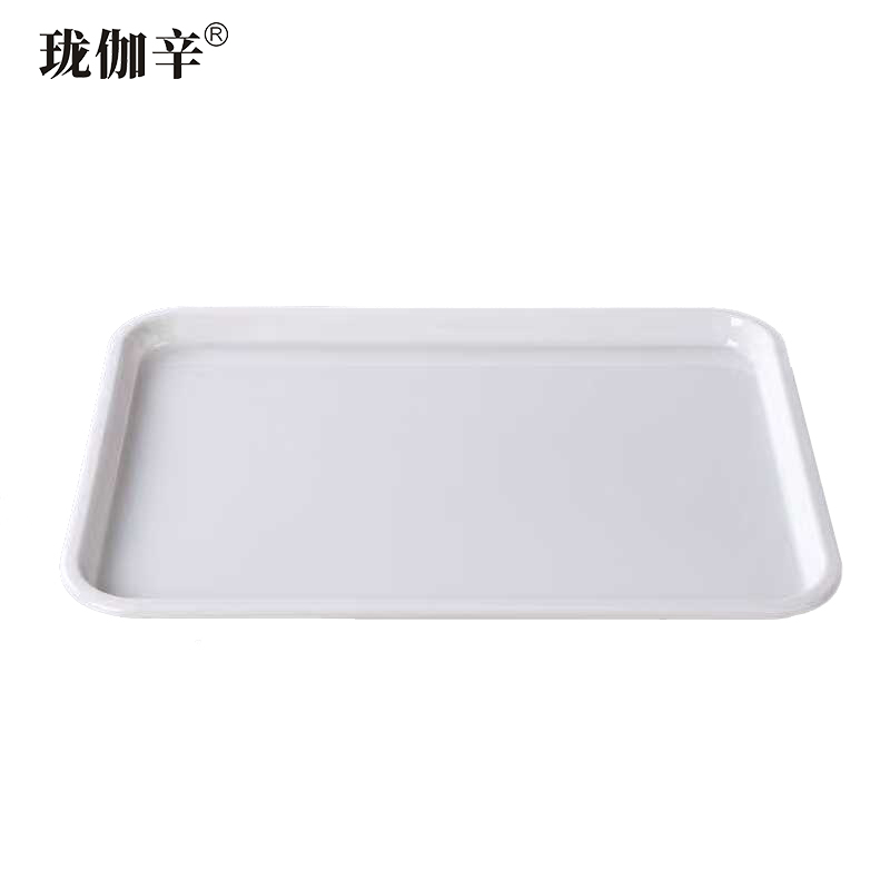 珑伽辛 耐高温密胺餐具托盘 39.4*28*2cm/个高清大图