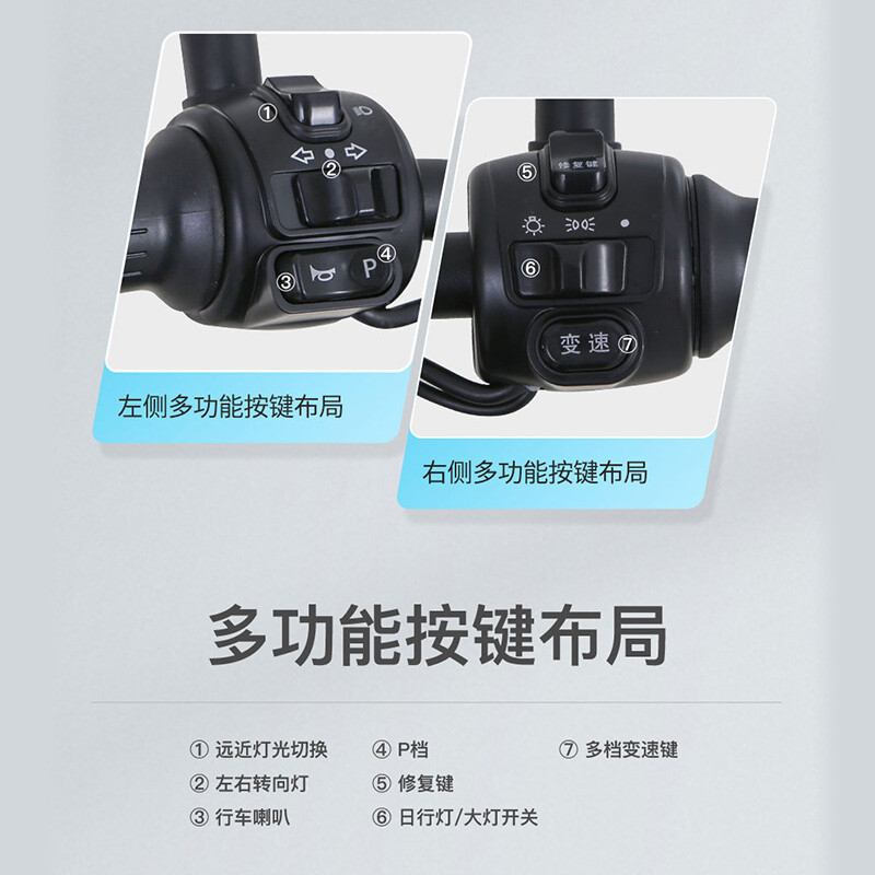 新大洲派睿/PARRAY E3 经典小龟王 3C认证60v铅酸电池电动轻便摩托车 时尚经典龟王电动车 白色