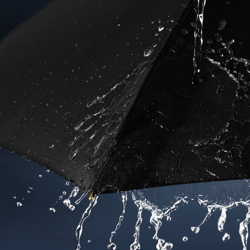 左都 ZD010原木长柄风暴伞 雨伞半自动伞长柄伞 睿智蓝—原木长柄高清大图