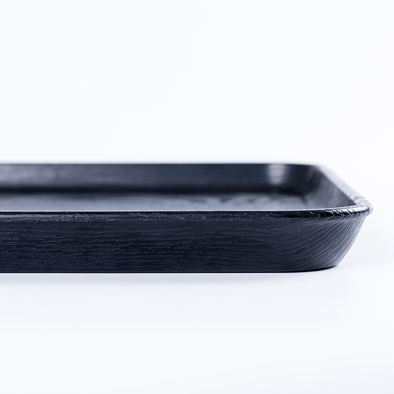 唐宗筷 果盘 干果盘 零食盘 塑料仿木制长方形盘 茶盘茶具38*29cm C6002