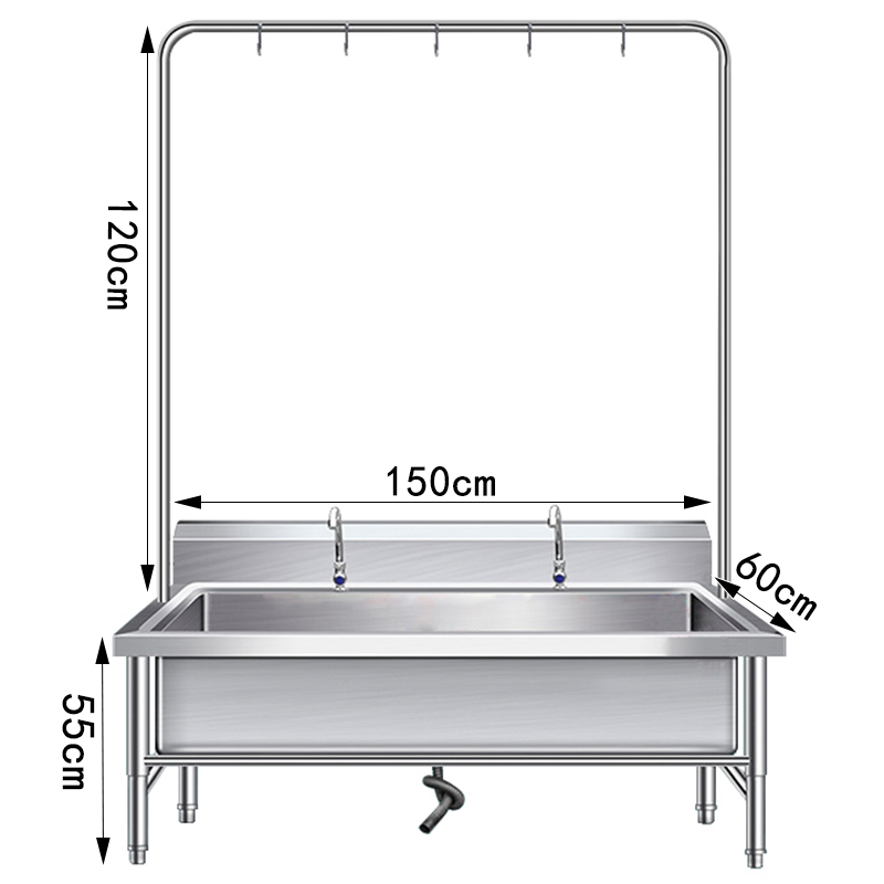 悦兴诚拖把池 不锈钢水槽150*60*55cm