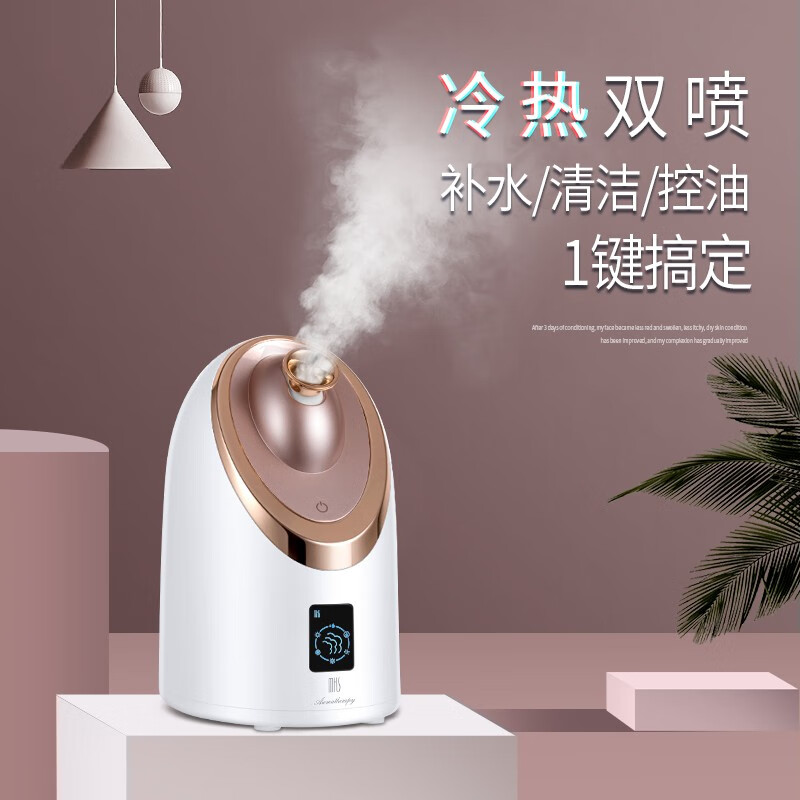 mks美克斯蒸脸仪 家用脸部香薰蒸脸器冷热喷纳米保湿补水喷雾仪面膜搭档送礼生日礼物NV8385高清大图