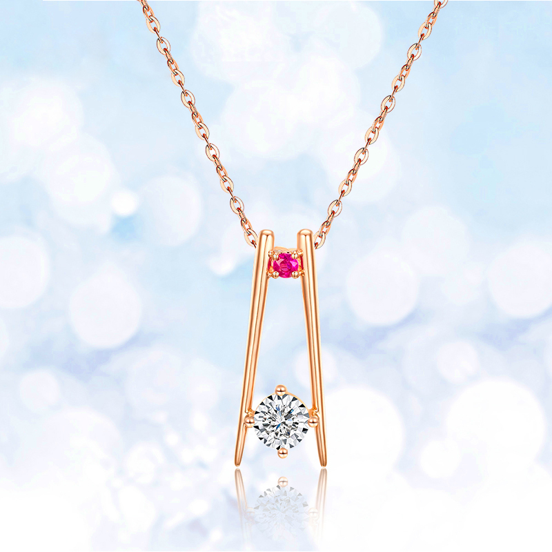 水贝珠宝(SHUIBEI JEWELRY)幸福的味道_18K金钻石链牌