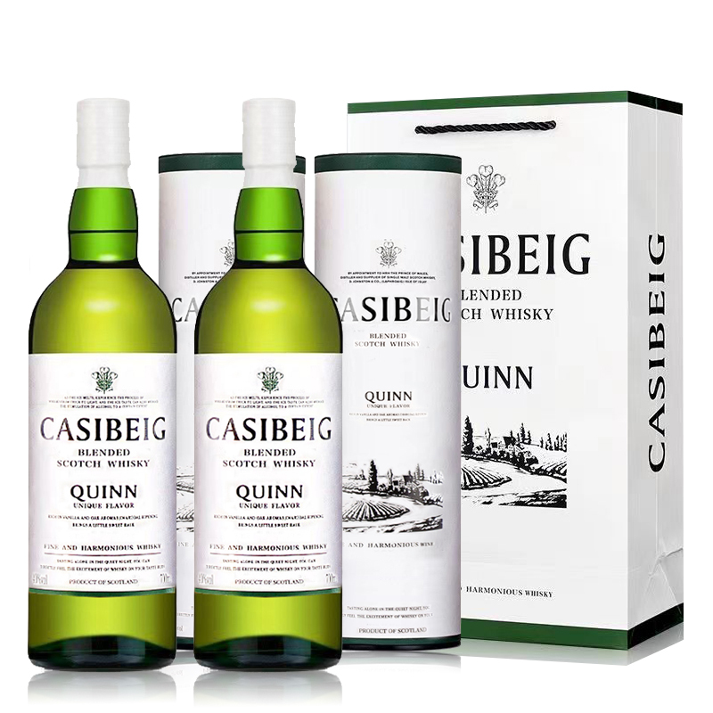 英国进口威士忌洋酒2瓶礼盒套装40度700ml