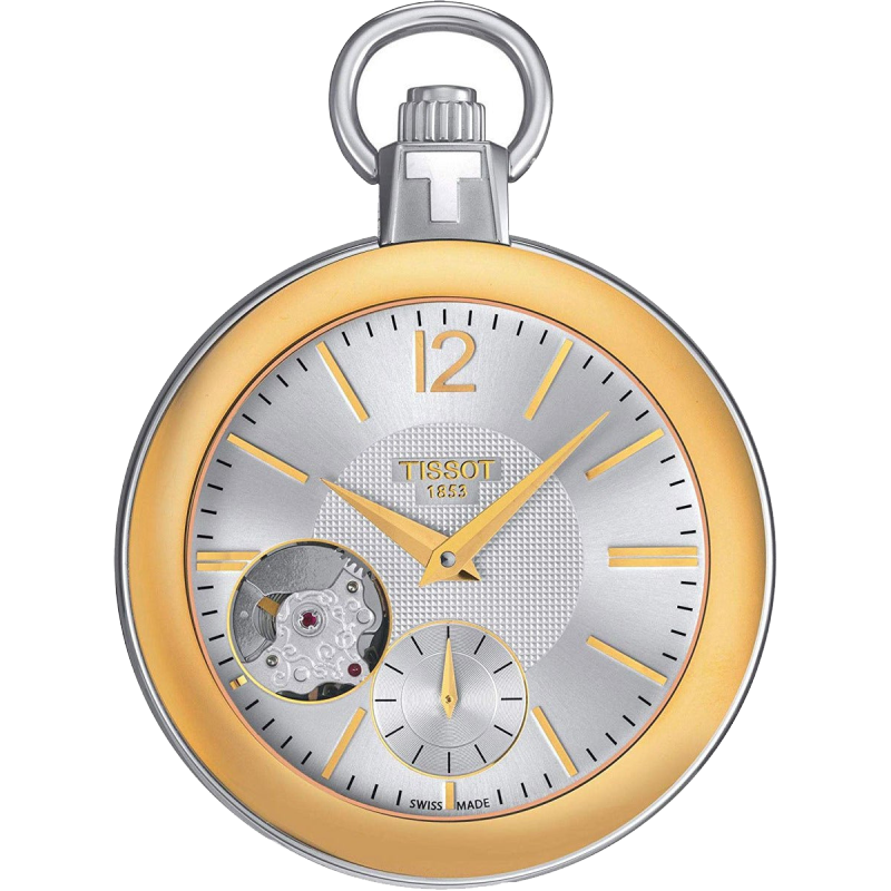 官方正品tissot天梭男士镂空手动机械怀表男复古休闲怀旧怀表手动机械