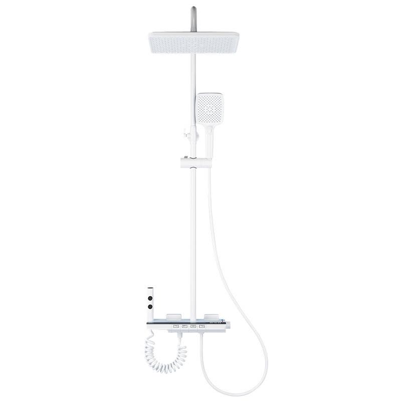 沐牌淋雨花洒套装数显智能恒温家用卫生间升降全铜沐浴增压喷头图片