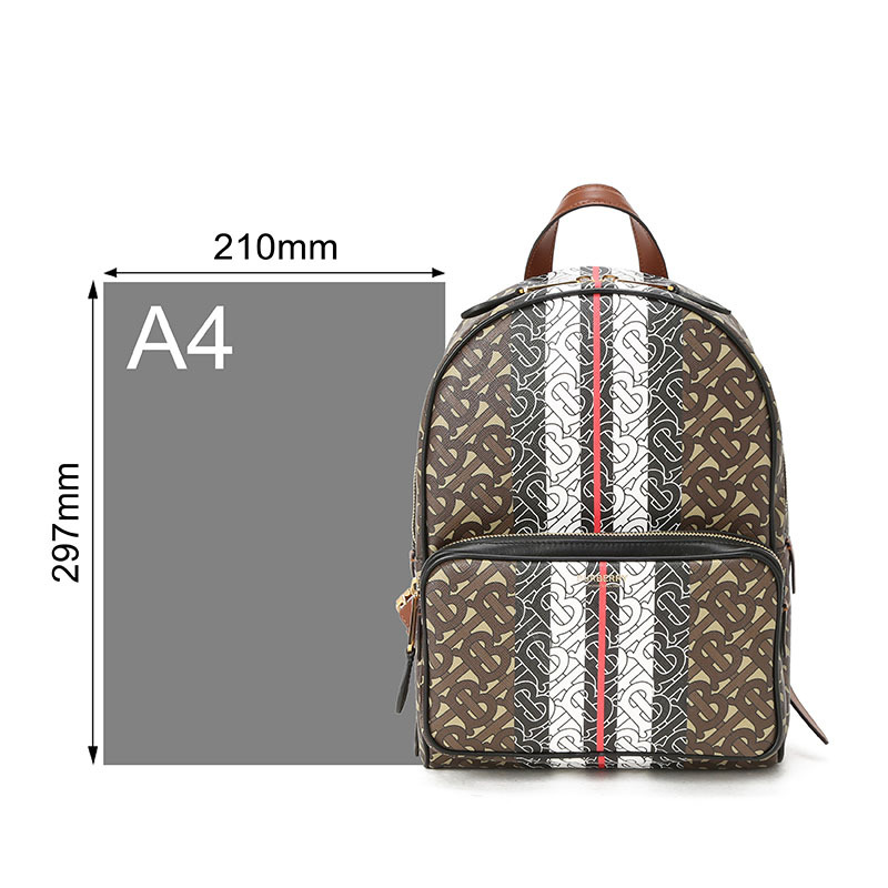 预订 BURBERRY 博柏利 TB LOGO TB专属标识 条纹相拼 双肩包8019346