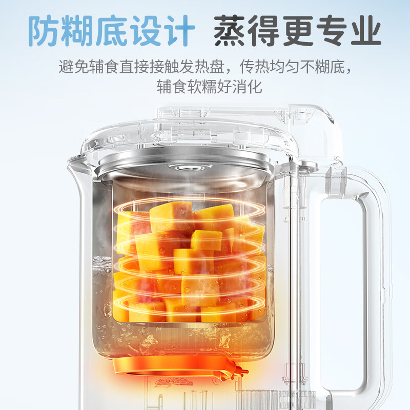 摩飞电器辅食料理机全自动料理机多功能蒸煮搅一体研磨米糊机MR5400白高清大图