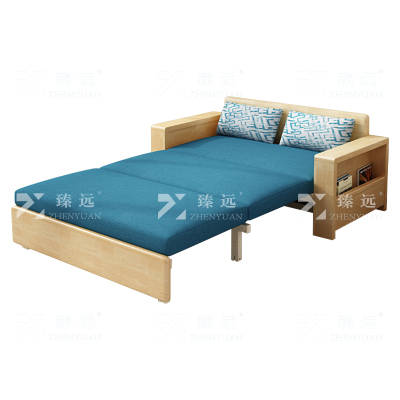 臻远 ZY4031140 沙发床1.2米宽多功能实木折叠沙发床