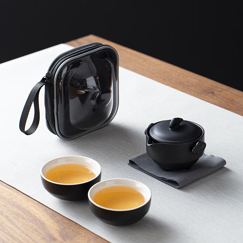 五拾缘祥云快客WSY-23A08一壶/两杯/茶巾/旅行包高清大图