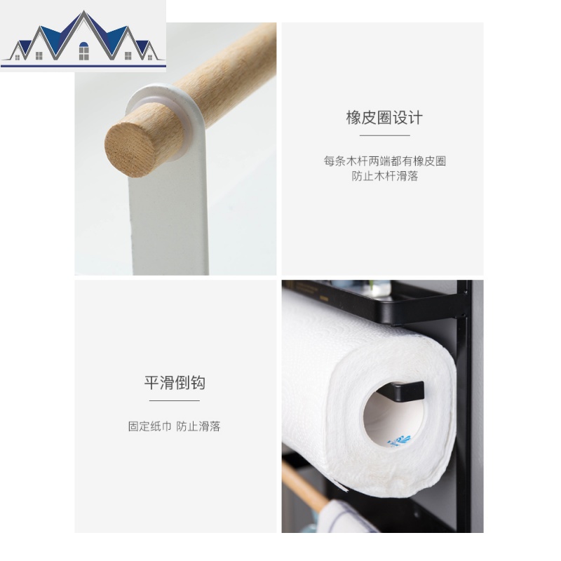 冰箱挂架侧壁挂架磁吸卷纸巾架厨房用品收纳架壁挂置物架 三维工匠高清大图