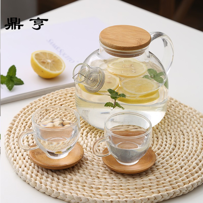 鼎亨大容量玻璃花茶壶 加厚耐高温过滤嘴玻璃壶 可加热煮茶壶泡茶