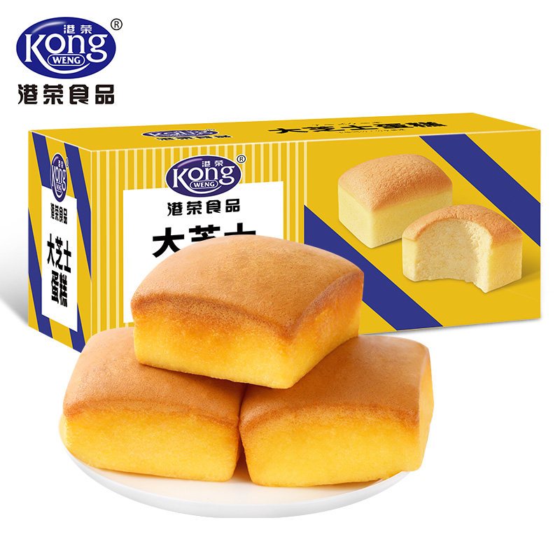 港荣大芝士蛋糕蒸蛋糕早餐糕点心网红面包蛋糕零食品