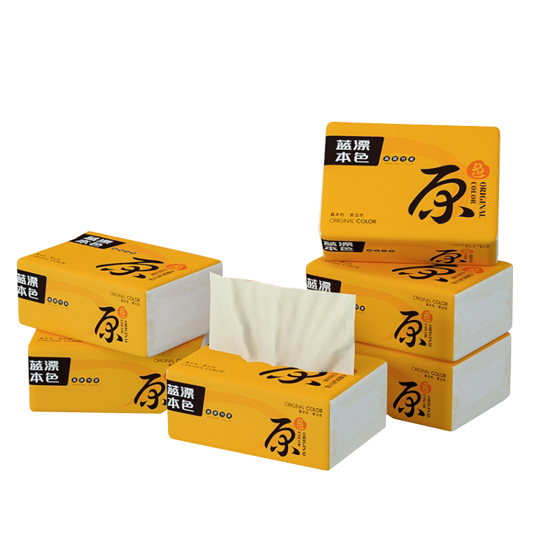 蓝漂 LPBS-21644本色抽纸全压花40包装高清大图
