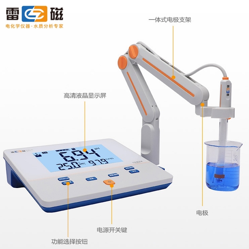 上海雷磁 全新升级PHS-3E型实验室ph计/酸度计/电极酸碱度MV值测试测量检测计仪