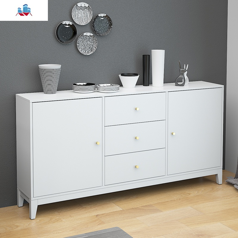 餐边柜超薄北欧简约现代餐厅储物柜窄30cm宽白色小户型实木餐边柜泰