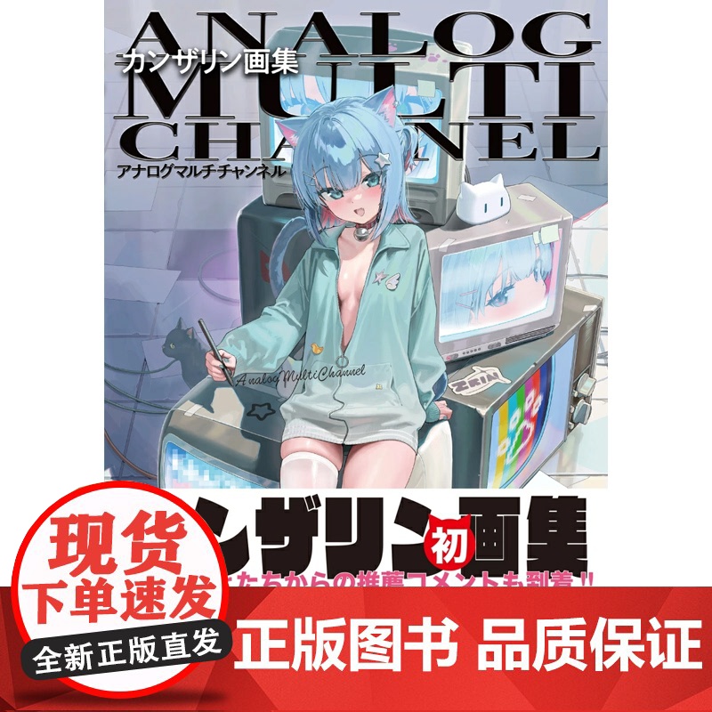 日文原版 画集 p站画师 Kanzarin艺术收藏 カンザリン画集 アナログマルチチャンネル 插画艺术书籍高清大图