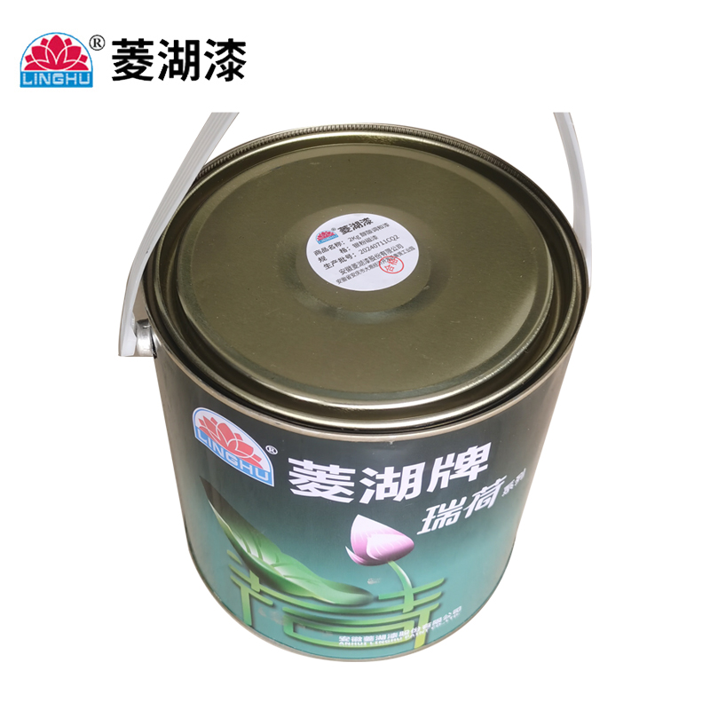 菱湖漆 2Kg 醇酸调和漆 银粉磁漆 桶高清大图