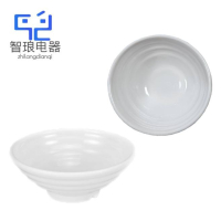 万允 加厚密胺面碗6-8寸 白色 8英寸/个