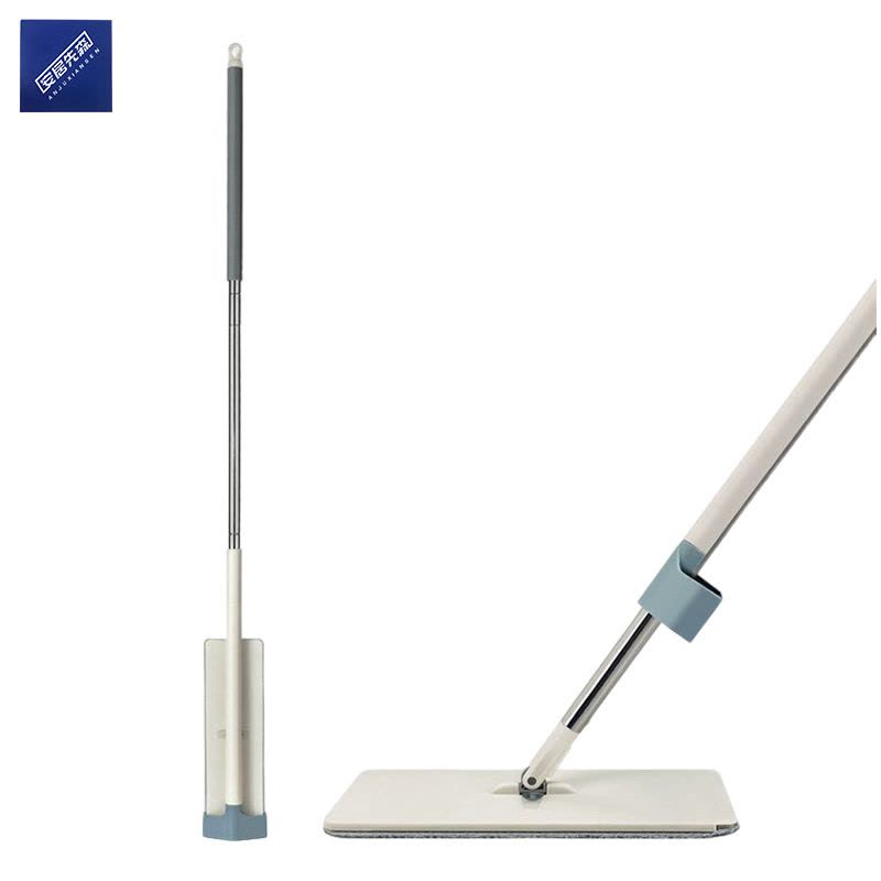 安居先森TTB-800不锈钢杆免手洗挤水平板拖把干湿两用尘推墩布图片