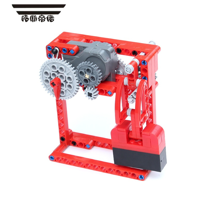 拓斯帝诺兼容积木齿轮工程机械组模型科技拼装发条钟摆机器人套装moc