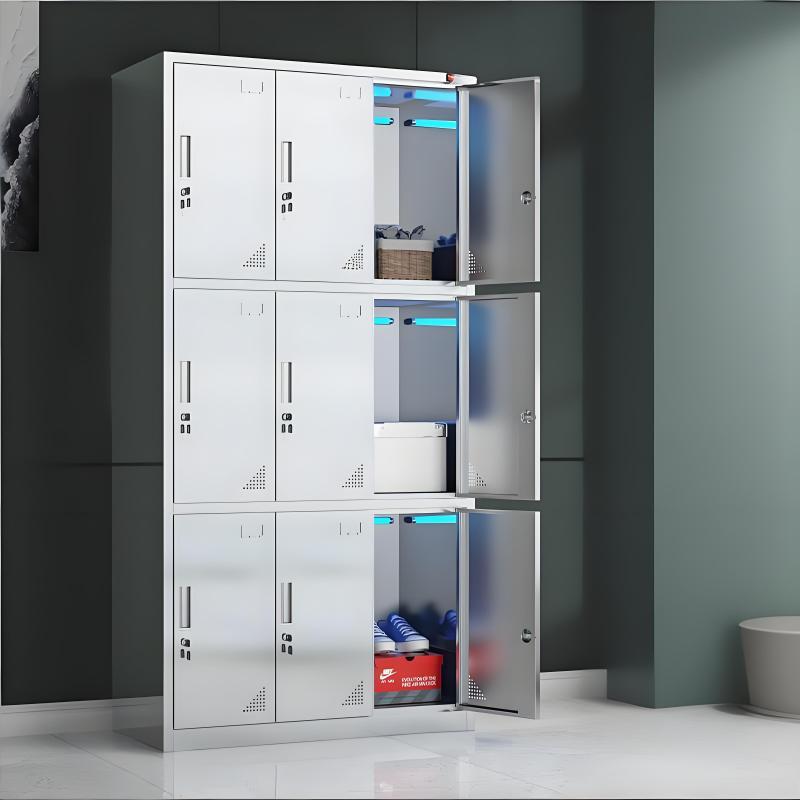 金燚瑶 【304不锈钢】九门平顶 1800*900*500MM 紫外线消毒更衣柜 单位 :台