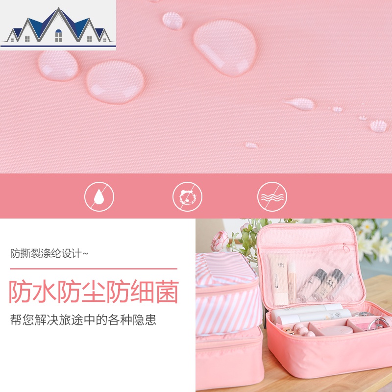 网红化妆包ins风超火小号便携大容量化妆袋少女心洗漱品收纳盒 三维工匠收纳包高清大图