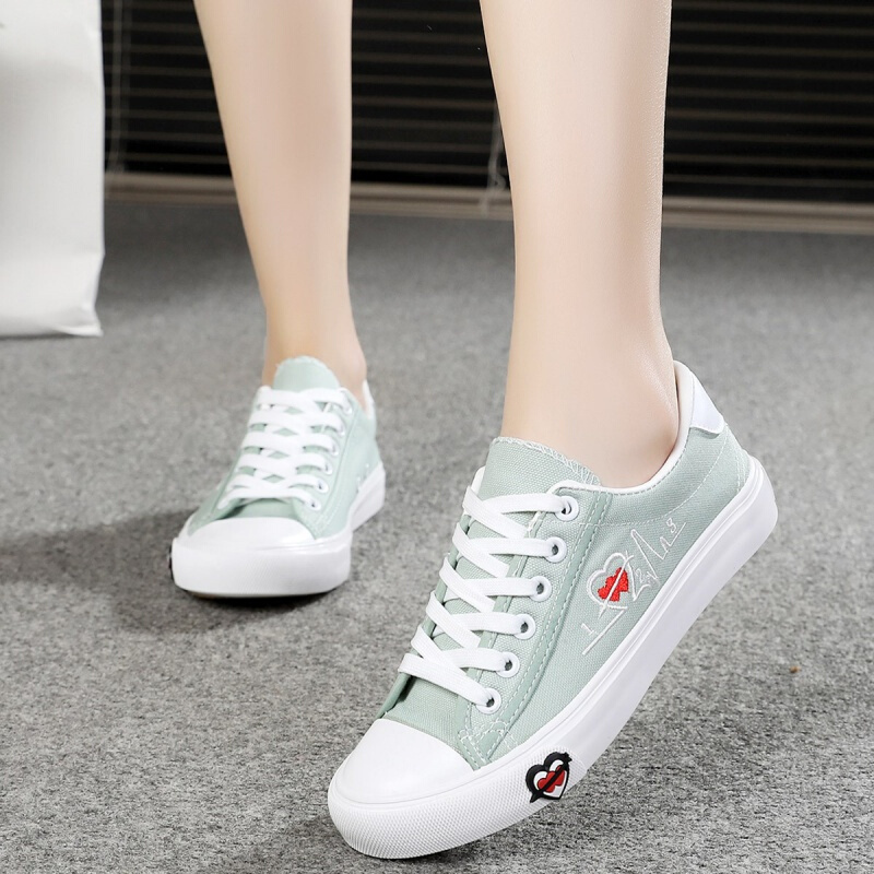 述雅春秋平底女大童布鞋初中学生黑色系带帆布鞋女生球鞋韩版少女板鞋