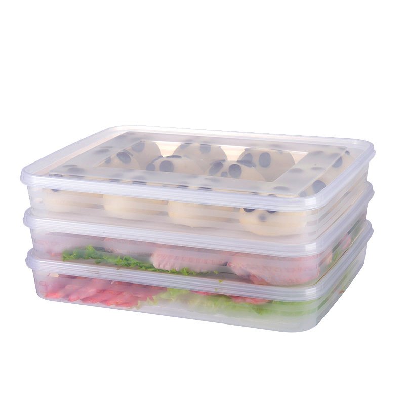 趣涉家居 水饺盒不分格速冻饺盒冰箱保鲜收纳盒密封冷冻饺子盒通用简约家居器皿饺子保鲜盒家用生活日用