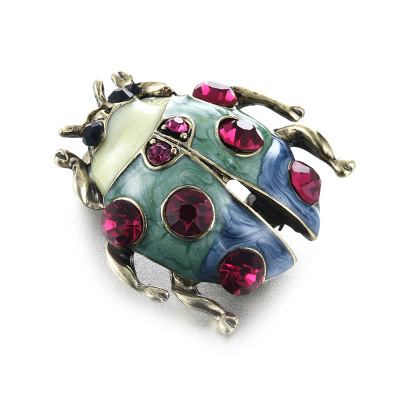 jojo的奇妙冒险周边乔鲁诺乔巴纳瓢虫别针合金彩色个性胸花胸针a红色