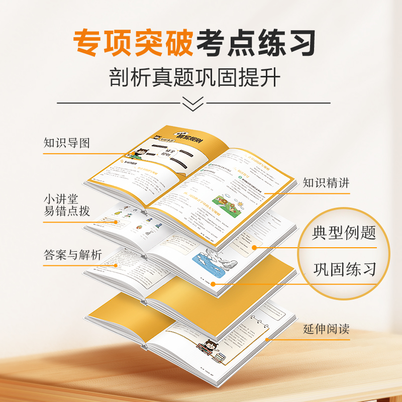 三本精装书+视频VIP课程卡 小学通用 [正版]学而思小学知识大典全科工具书小学语数英知识配套VIP畅学卡校内同步学习天高清大图