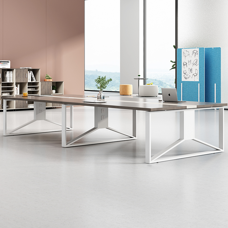 会议桌椅组合长桌办公桌商务接待洽谈大小型长条桌高清大图