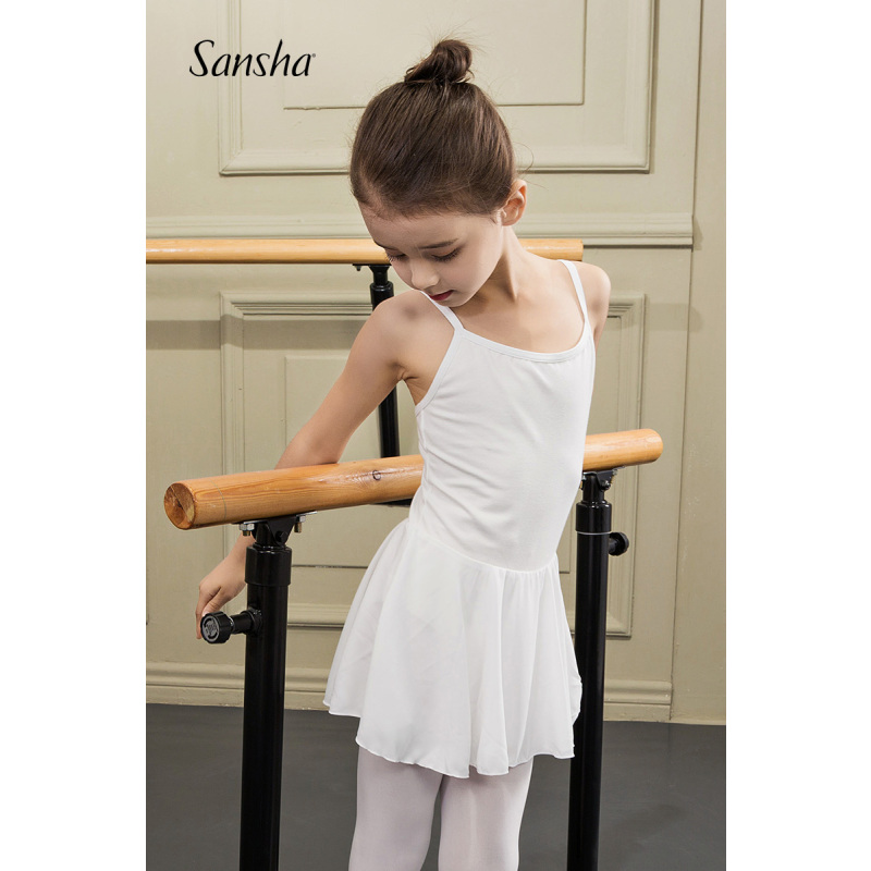 法国儿童芭蕾舞练功服吊带裙式连体服演出服舞蹈服视频