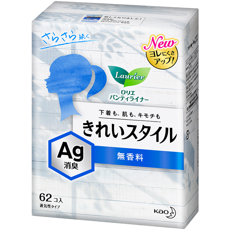 乐而雅(laurier)花王乐而雅美丽自在祛味进口护垫14cm 62片