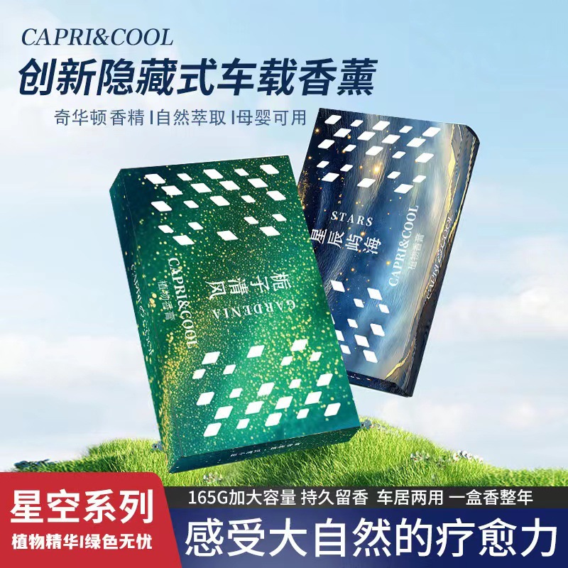 CAPRI&COOL创新隐藏式车载香砖香膏固体汽车香水香薰持久留香香氛摆件 乌木玫瑰高清大图