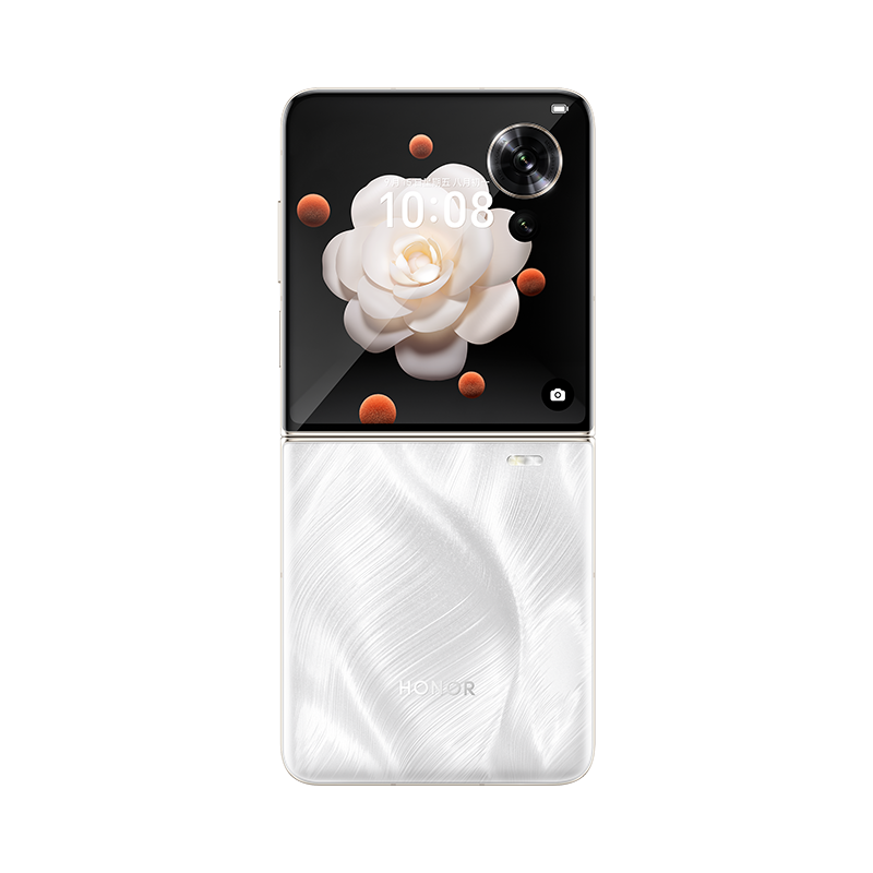 荣耀Magic V Flip 12GB+512GB 山茶白 5G智能手机 折叠屏手机 4.0英寸大外屏+6.8英寸内屏 单反级写真相机 青海湖电池 5G AI 拍照