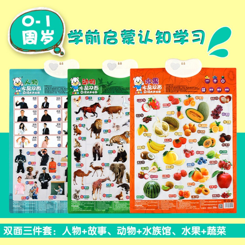 墙壁一年级电子有声挂图早教发声0-3岁幼儿汽车玩具