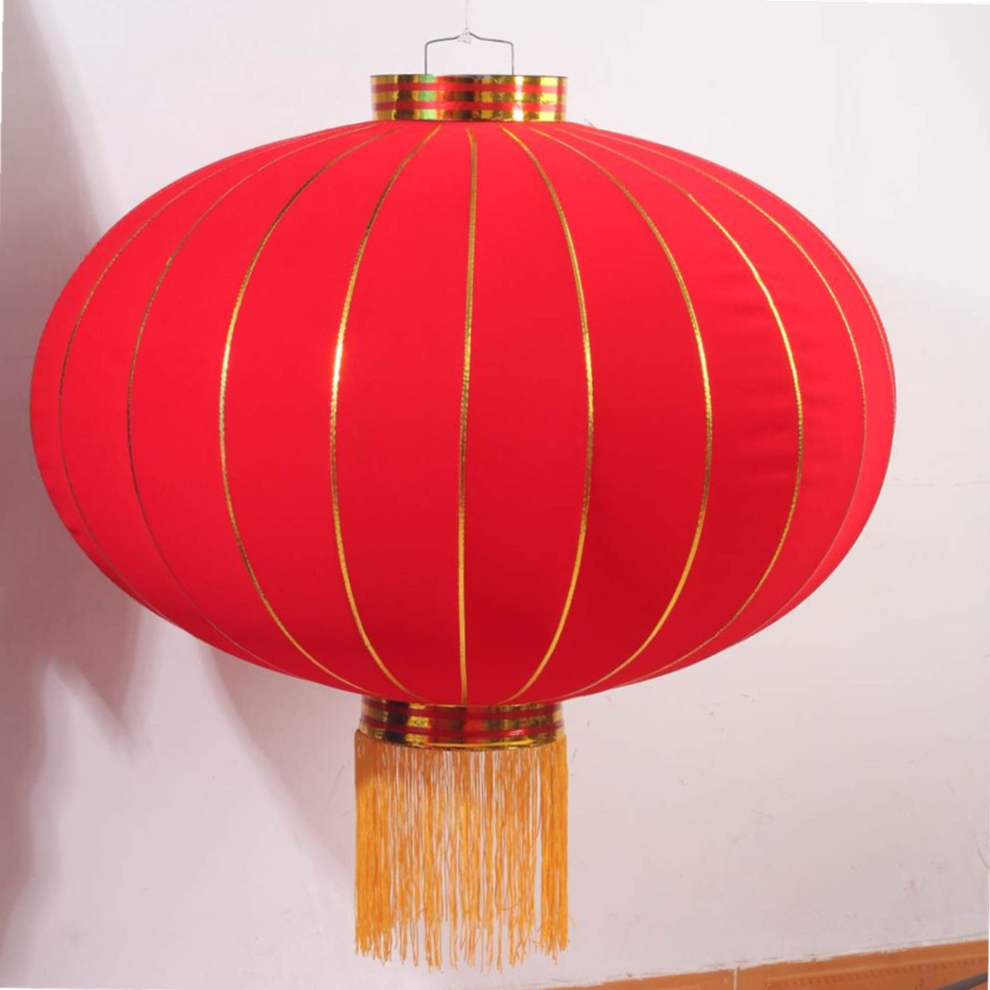 铁口灯笼 绸布广告灯笼 春节大红灯笼 150#打开直径约100cm高清大图