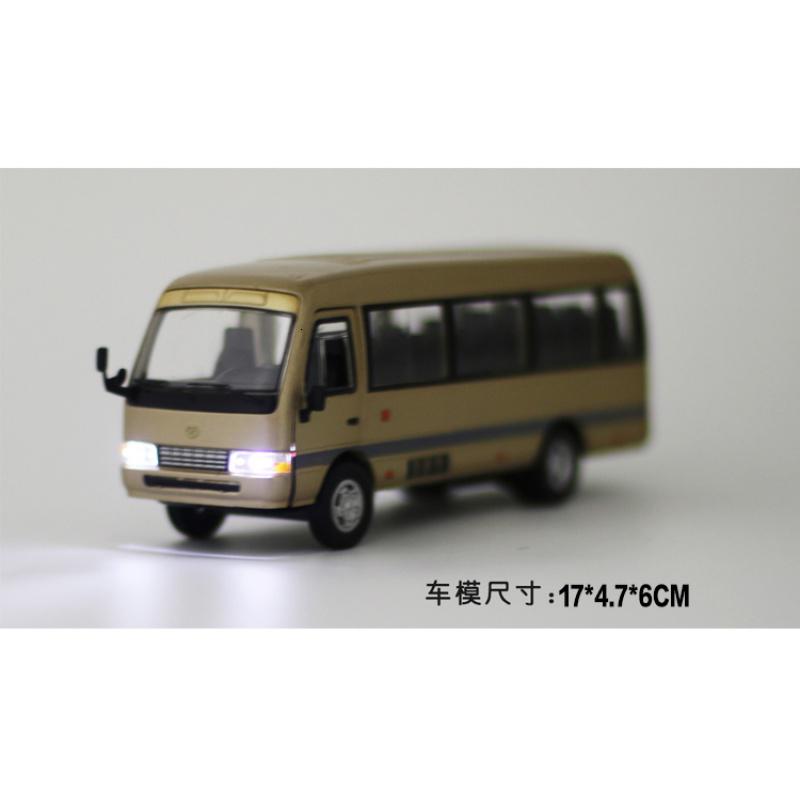 合金车模型丰田考斯特中巴士客车商务车仿真儿童玩具车小汽车模型高清大图