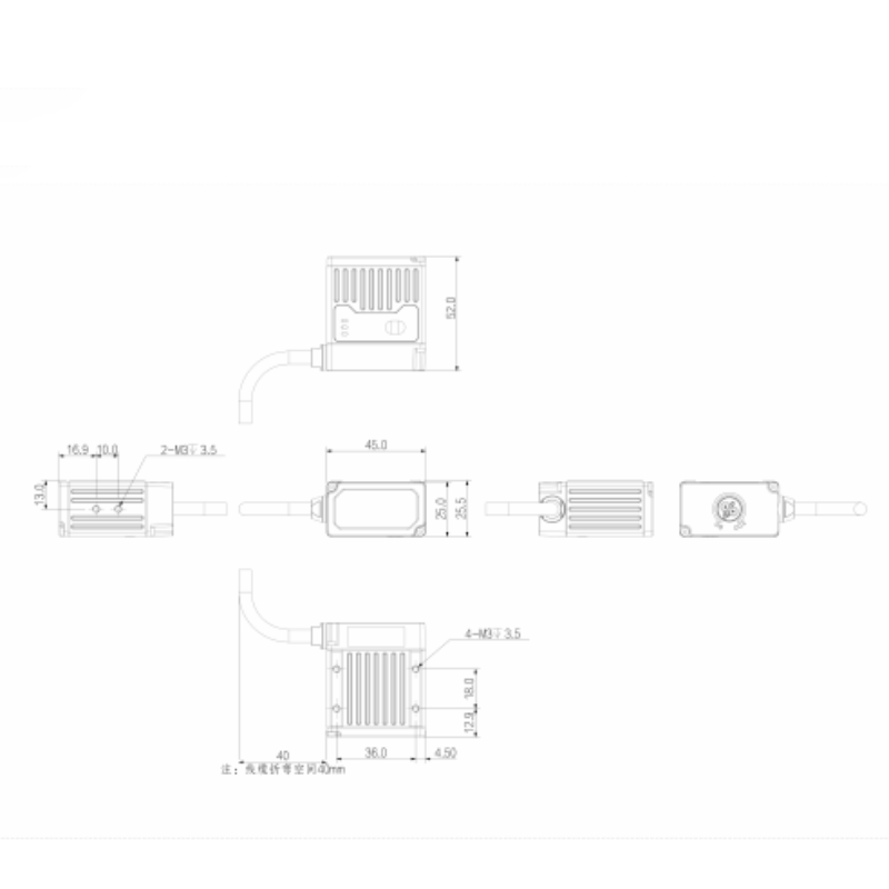 华睿科技 3000系列可调焦机型160万M12网口黑白视觉传感器 SS3016PMG-16H-RGF01 货期2周高清大图