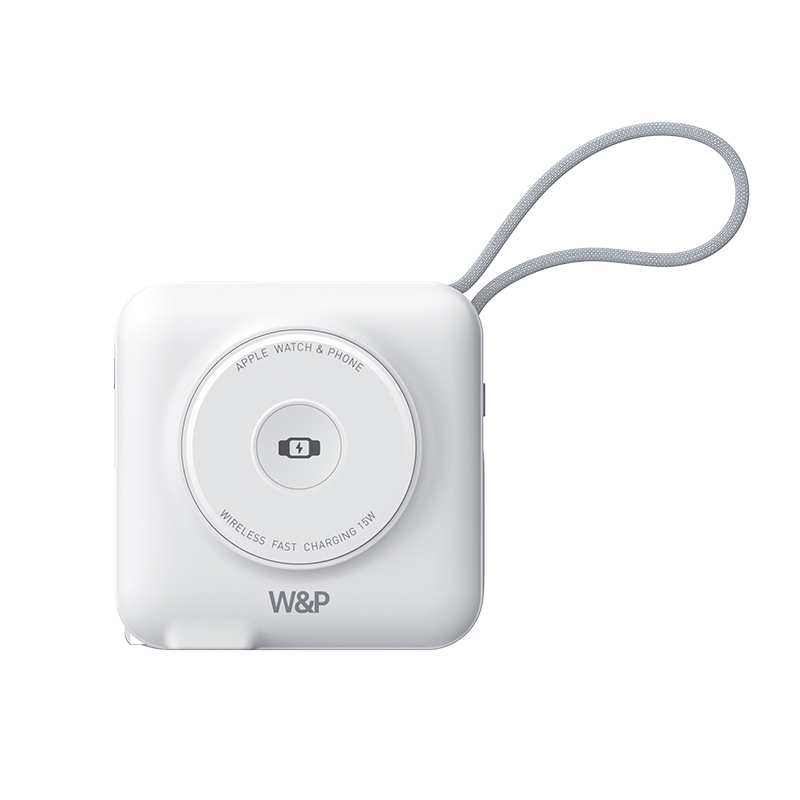 W&P【3C认证可上飞机】商务宝系列移动电源 多合一无线充/45W/15000毫安/白色