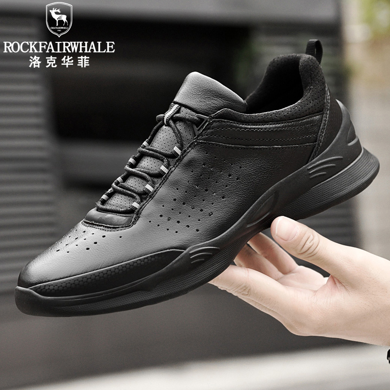 Rock Fairwhale洛克华菲 新品男鞋时尚轻奢休闲皮鞋百搭真皮鞋子高清大图